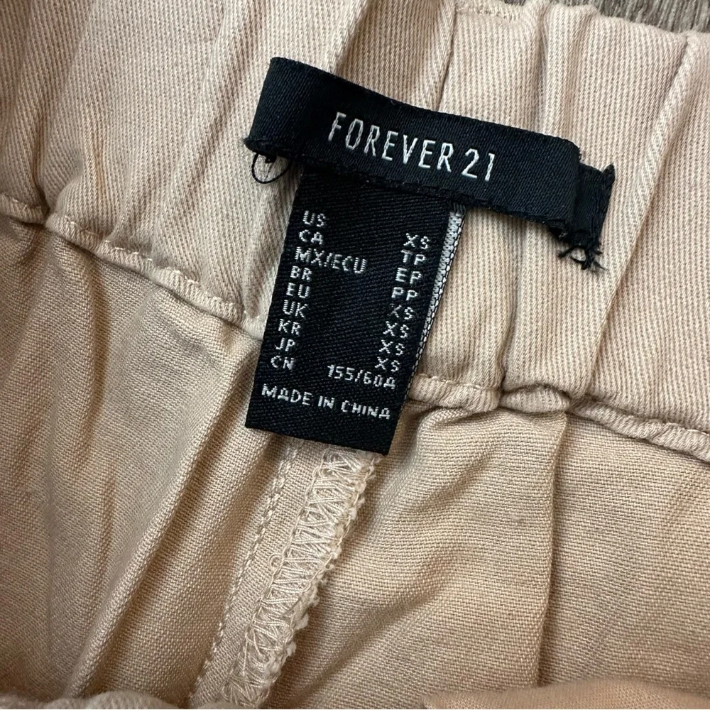 Forever 21 Cotton Cargo Pants Women’s Size XS Light Almond Pink - Picture 2 of 8